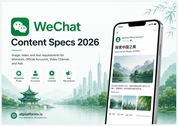 WeChat Content Specs for Marketers: Complete 2026 Guide